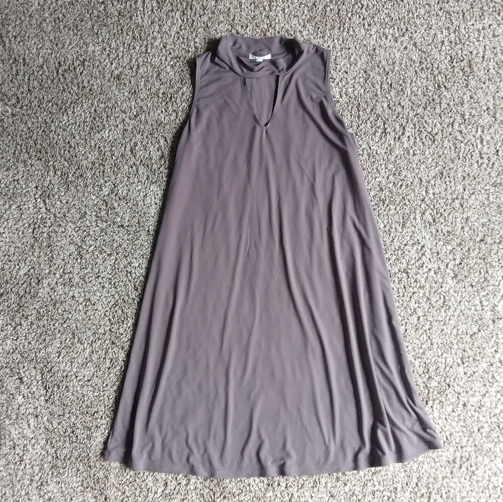 Maurices Gray Shift Dress with Mock Neck